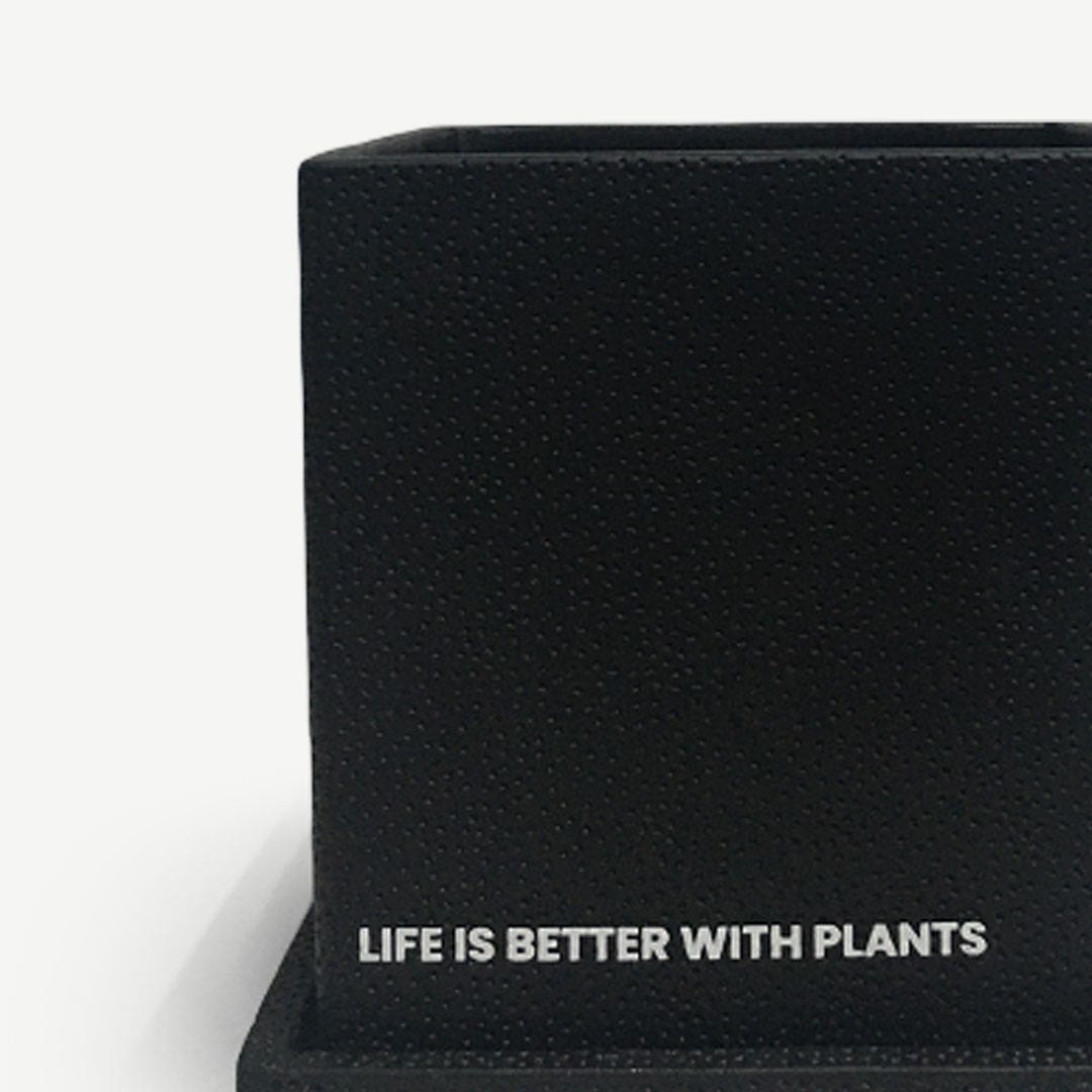 تيرنر وعاء زرع من الأسمنت 11x12.5 سم - أسود