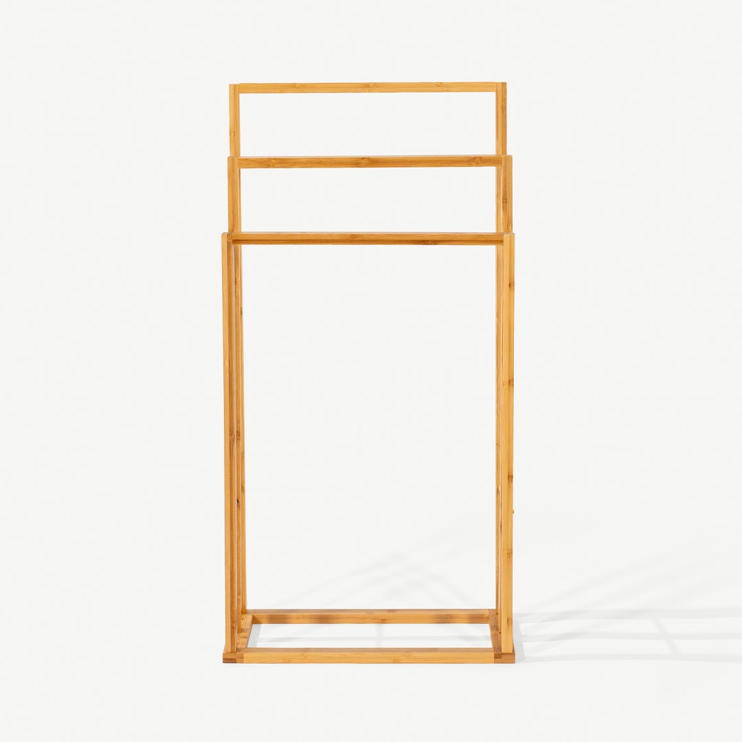 Freestanding bamboo towel rail sale