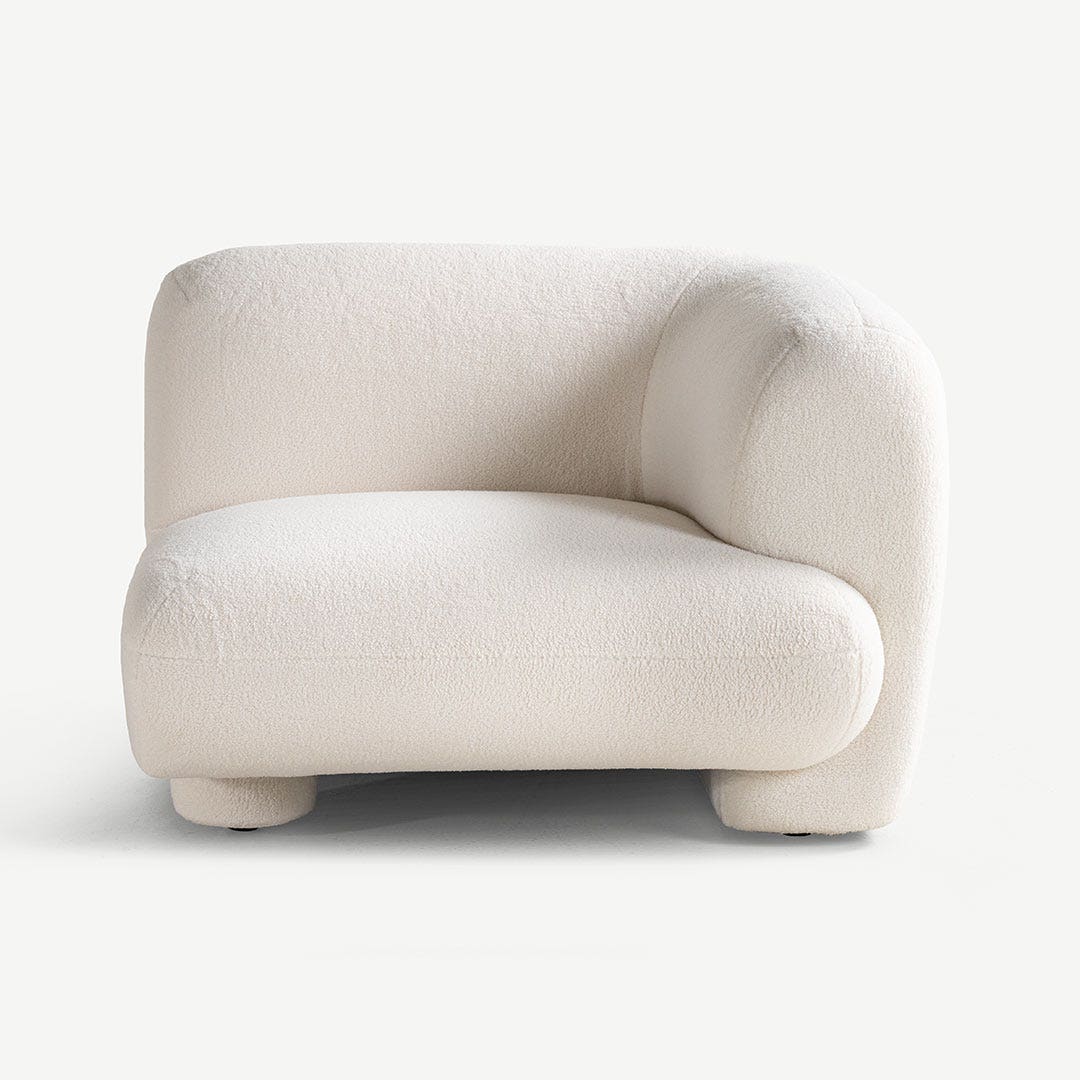 Velyan Modular Arm Chair Right White
