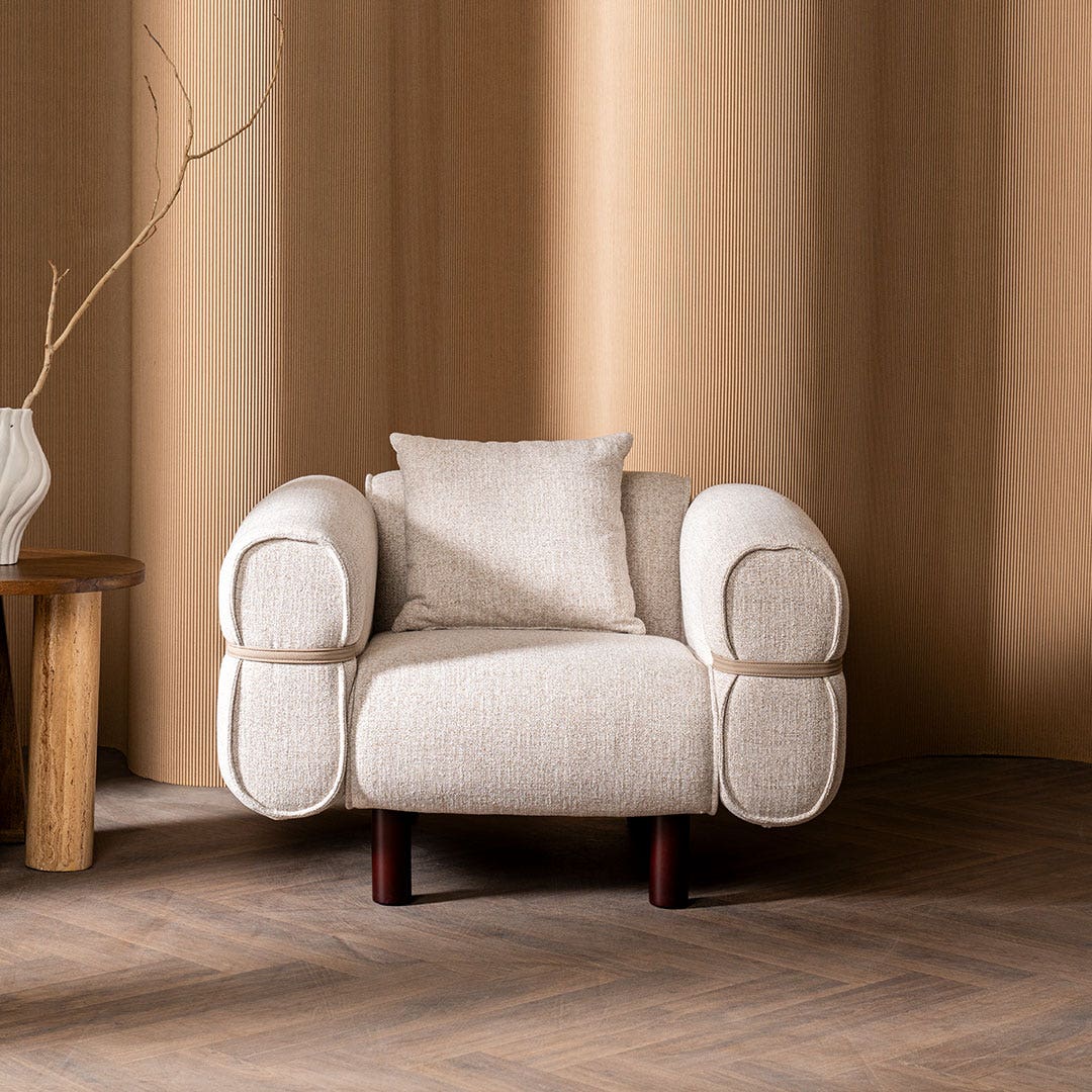 Vivian 1 Seater Ecru/Ivory