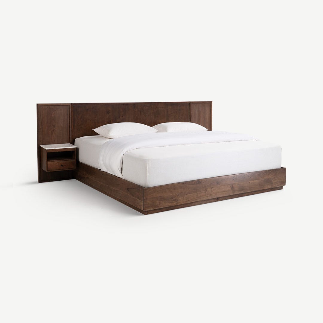 Walden Super King Bed 200x200cm Walnut