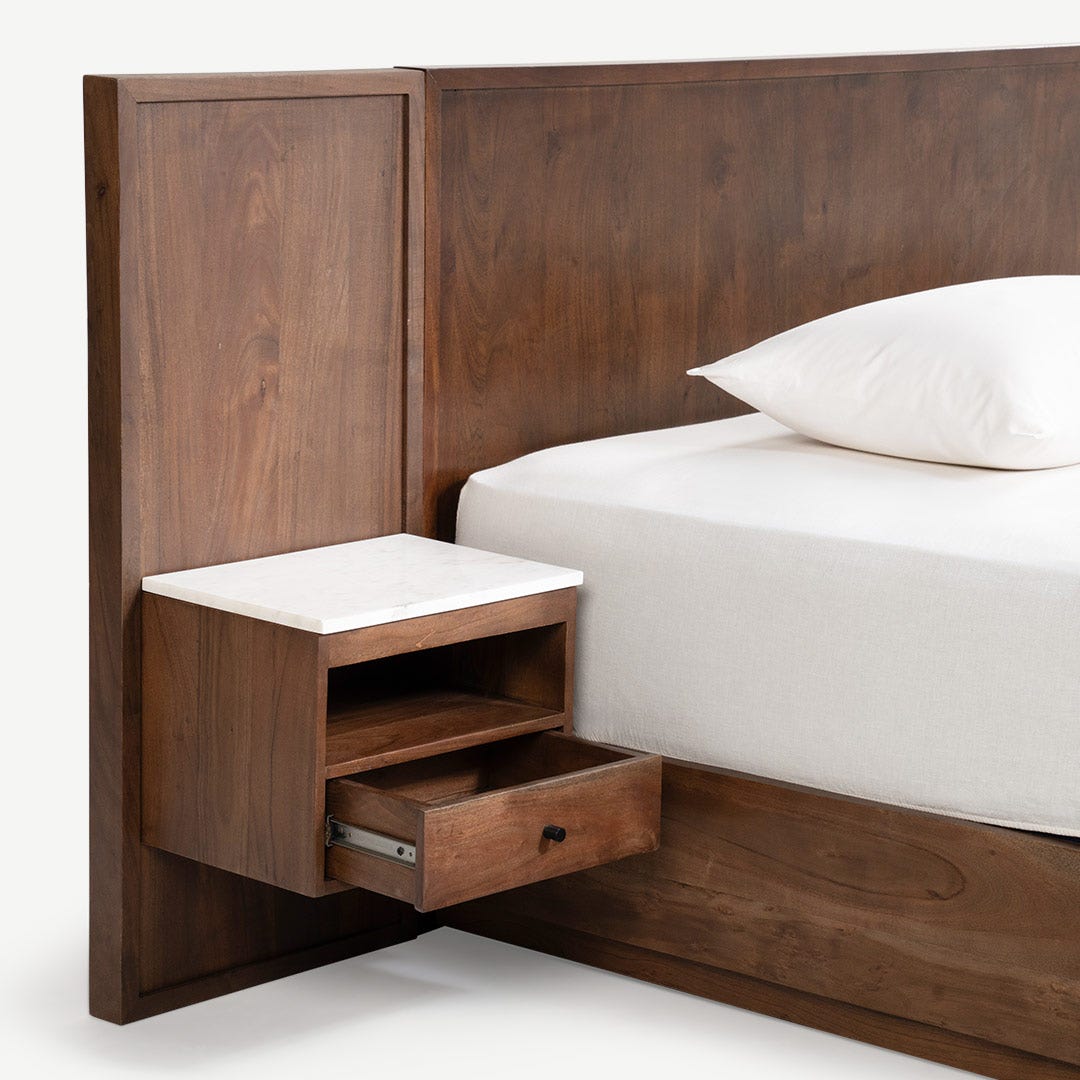 Walden Super King Bed 200x200cm Walnut