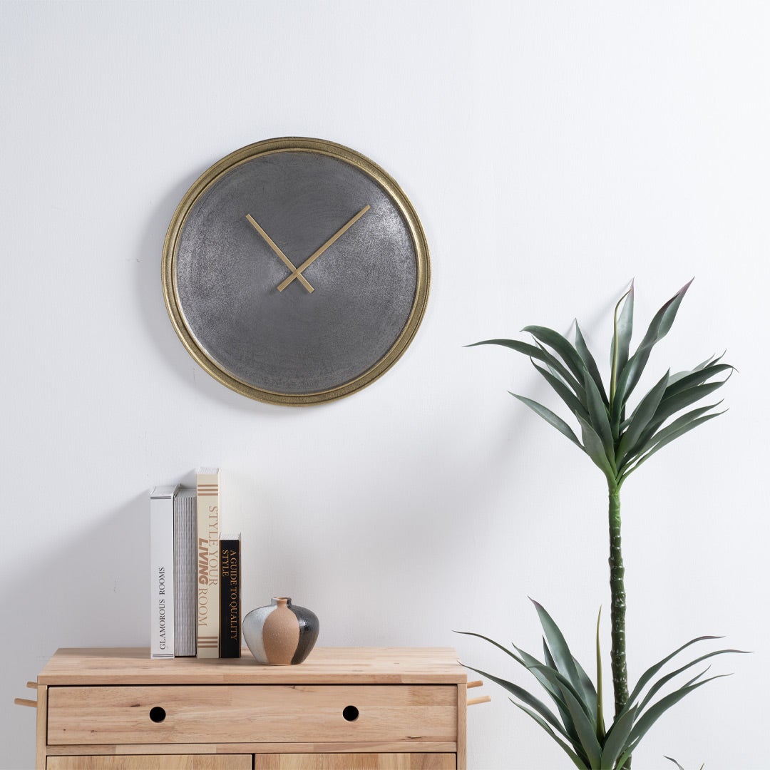 Waren Wall Clock -Grey
