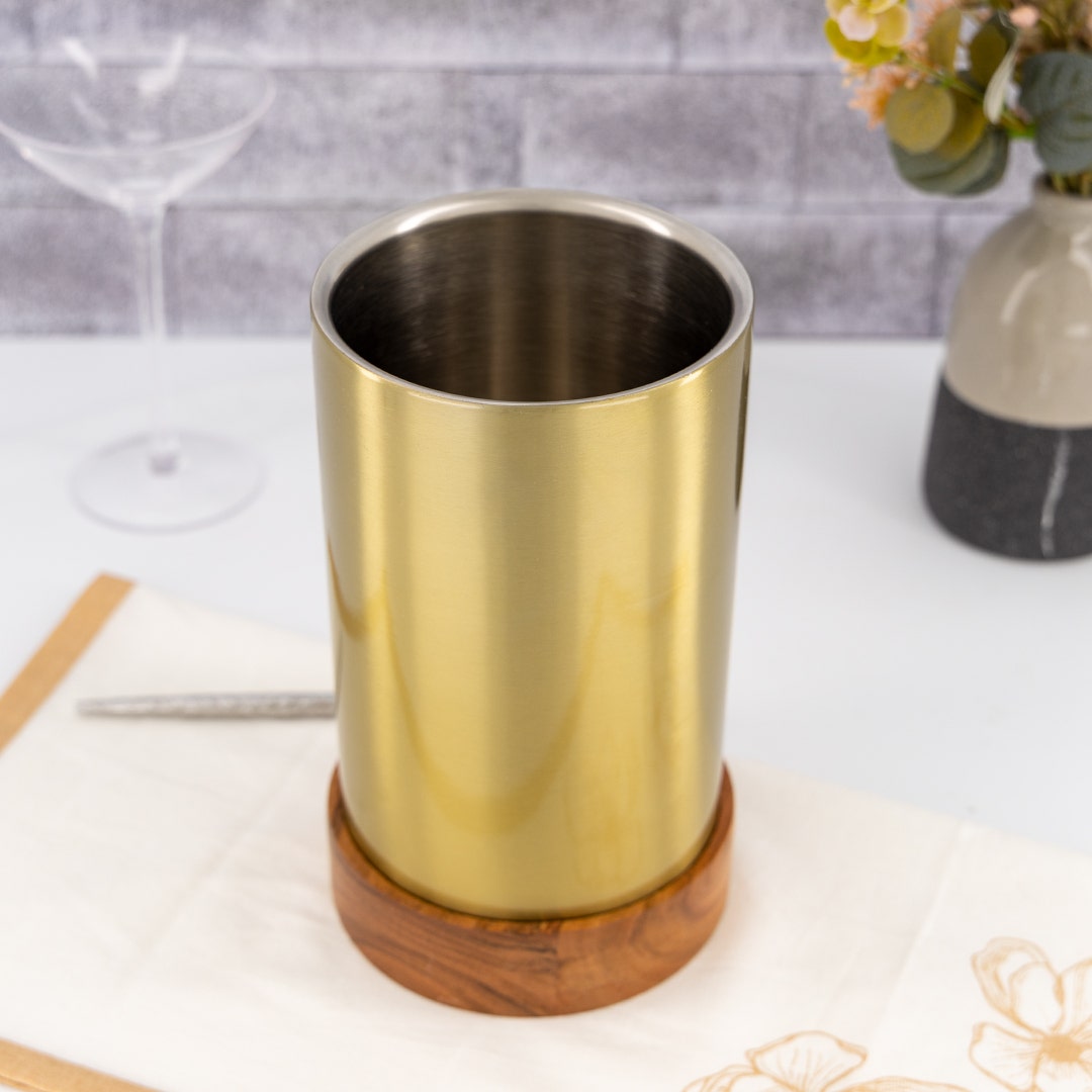 Westly Double Wall Bottle Chiller Brushed Gold