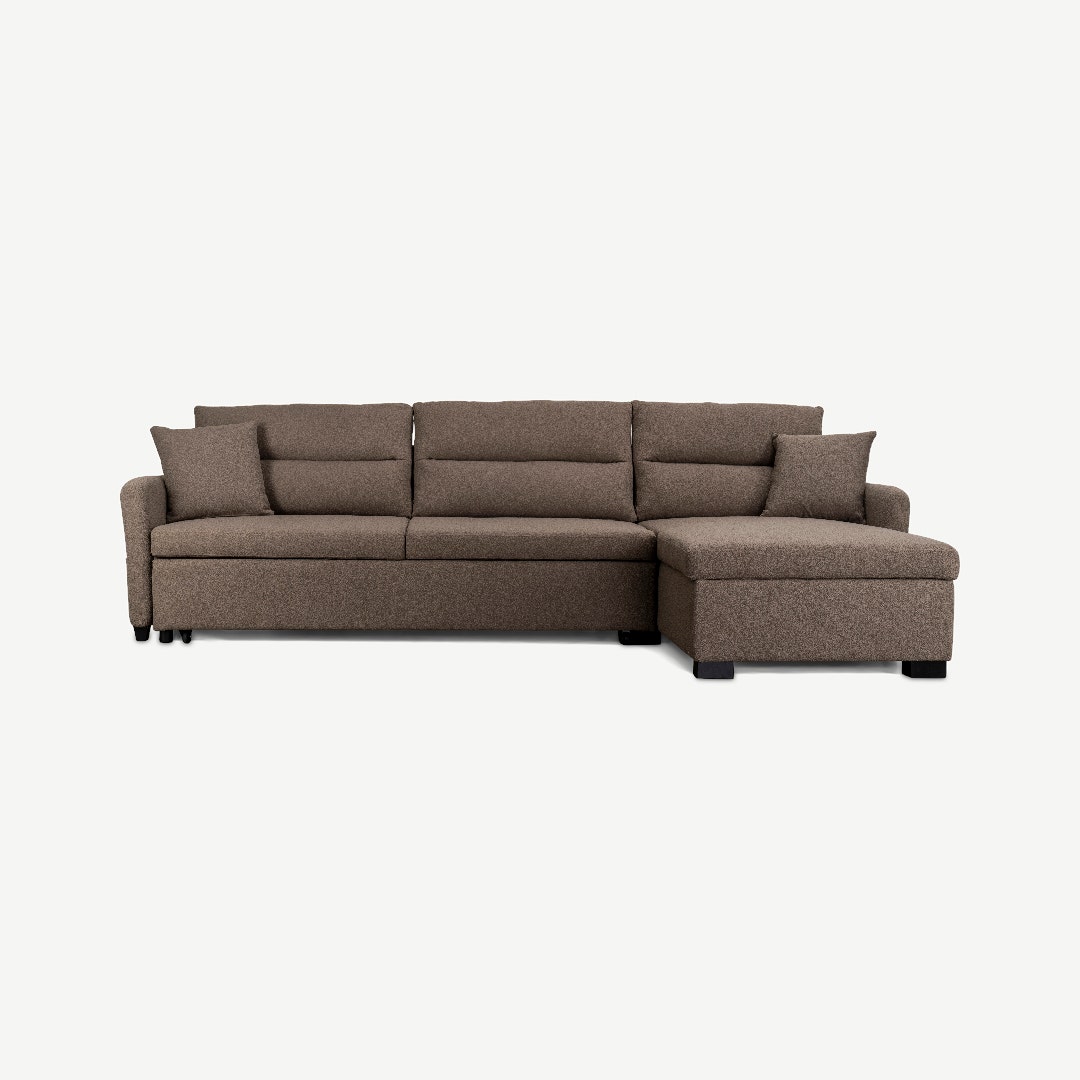 Buy Winsdor Ecru 3 Seater Corner Sofa Bed Online at Best Price in