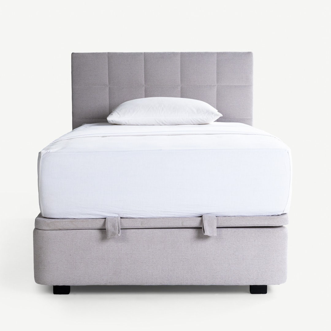 Yeema Hydraulic Bed Base 120x200cm Beige