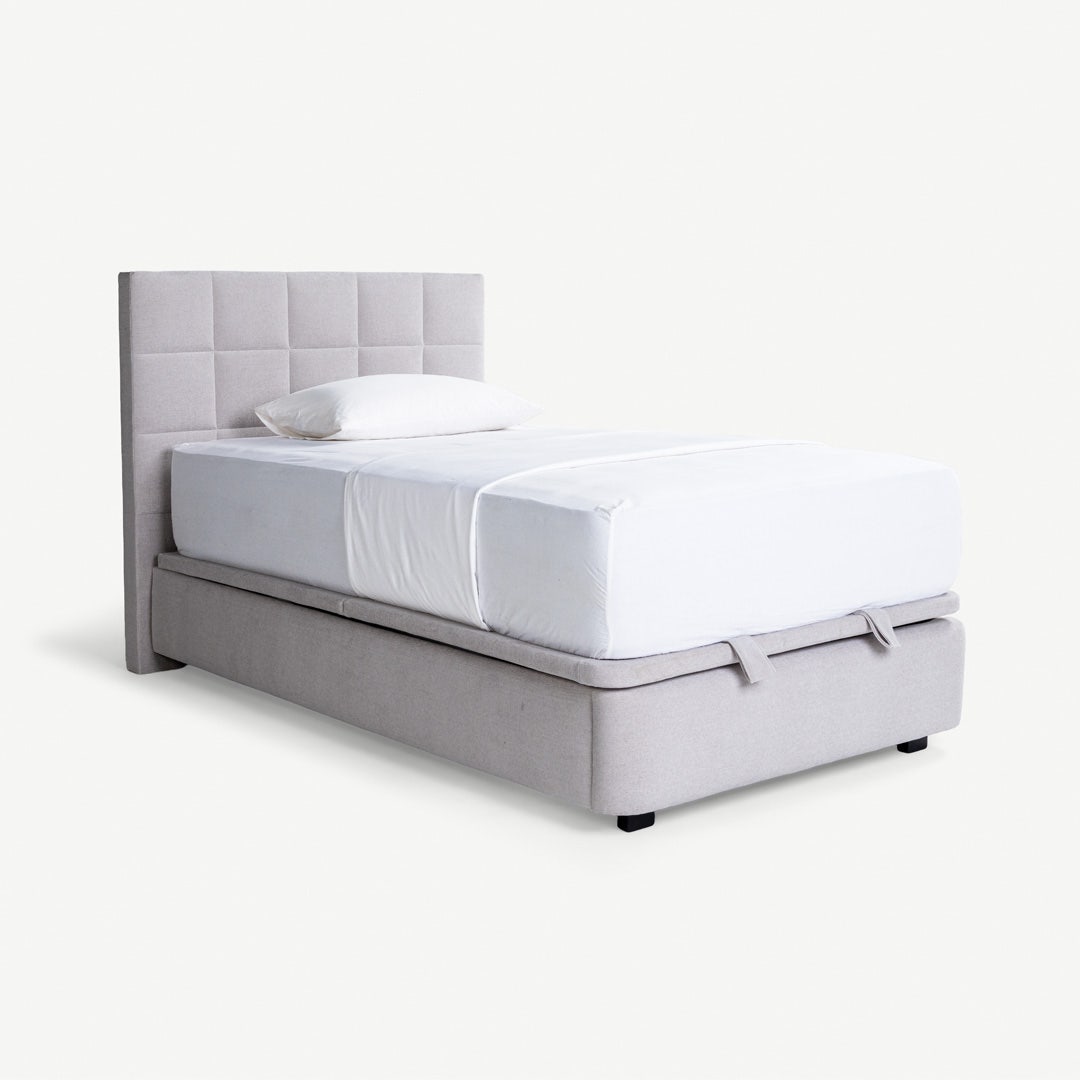 Yeema Hydraulic Bed Base 120x200cm Beige