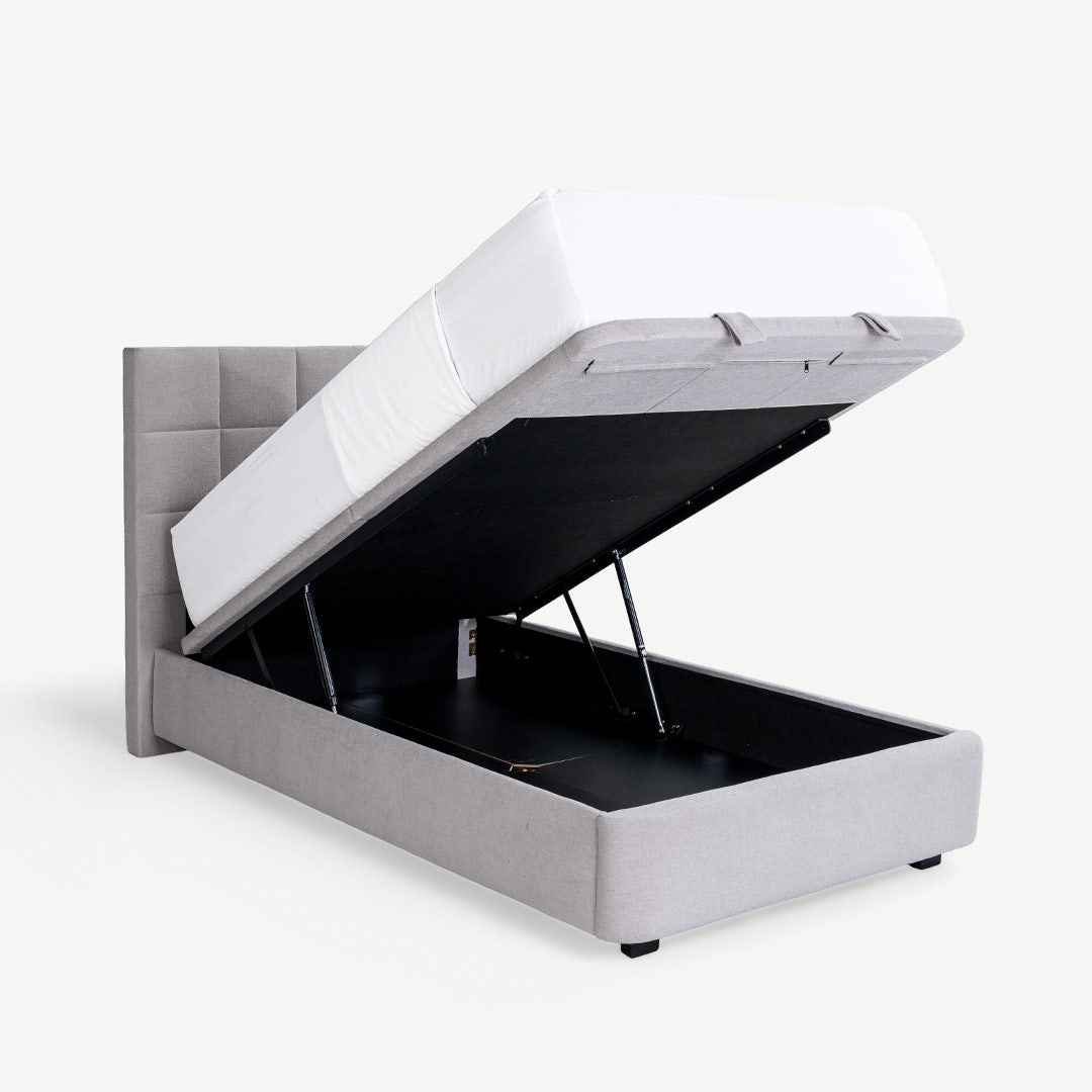 Yeema Hydraulic Bed Base 120x200cm Beige