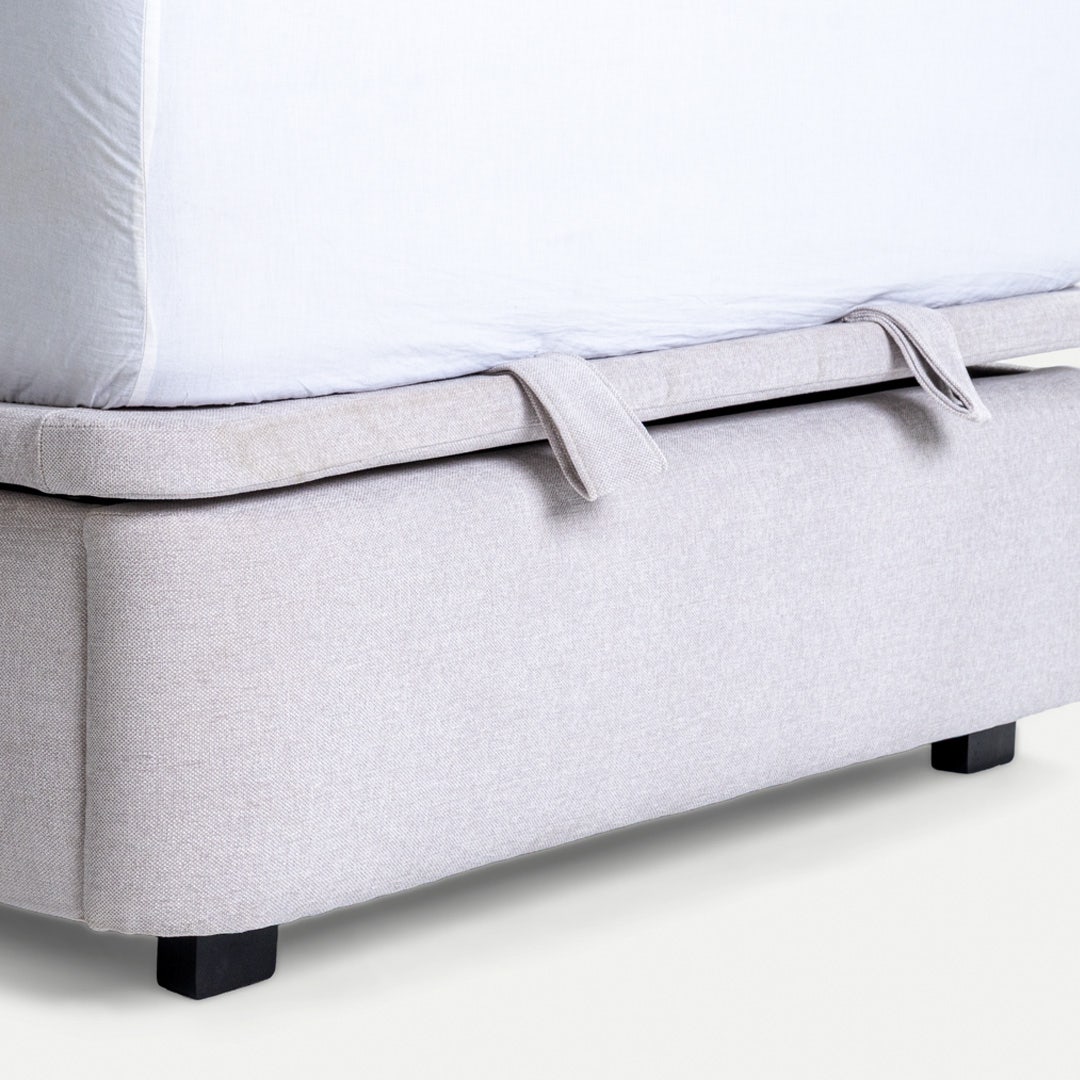 Yeema Hydraulic Bed Base 120x200cm Beige