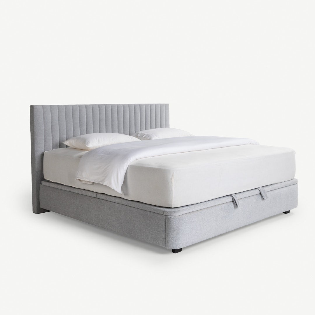 Yeema Hydraulic Bed Base 160x200cm Grey