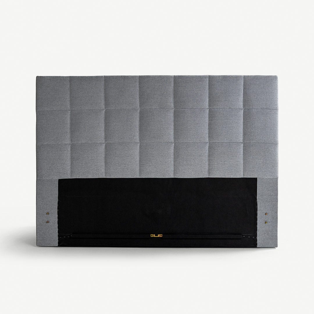 Yeema Square Headboard 160x200cm Grey