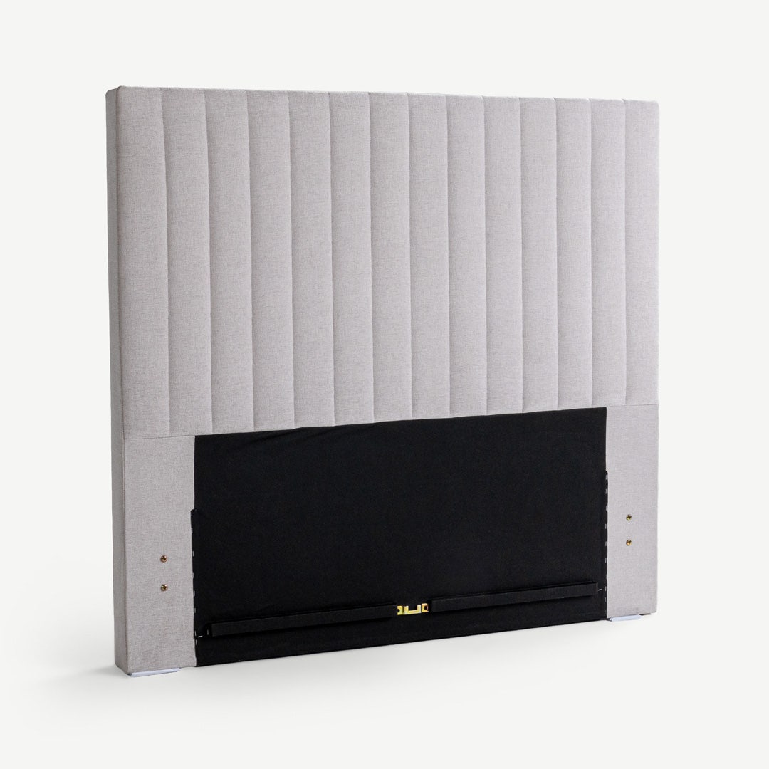 ييما لوح رأس سرير مخطط 120×200 سم - بيج