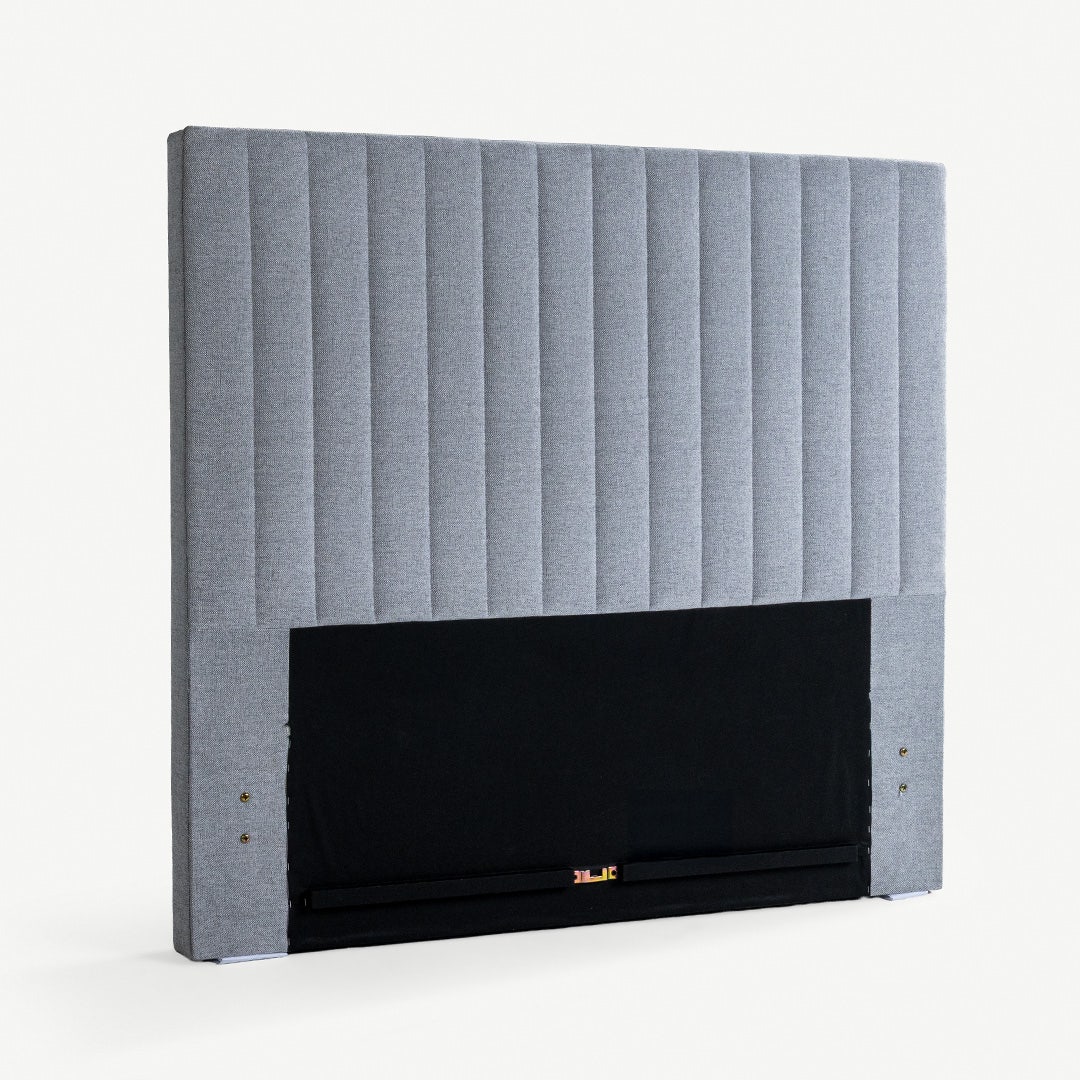 Yeema Striped Headboard 120x200cm Grey
