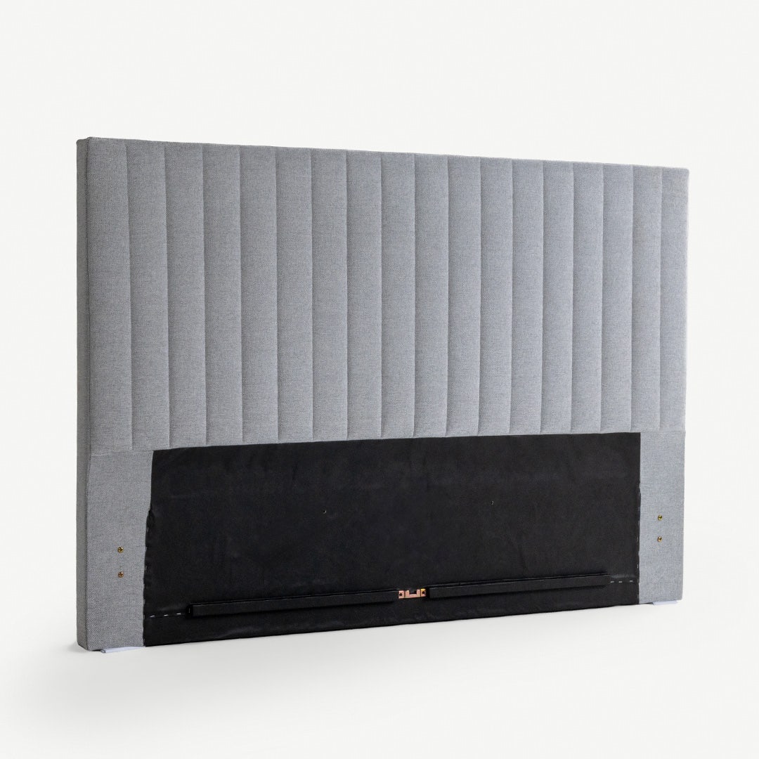 Yeema Striped Headboard 160x200cm Grey
