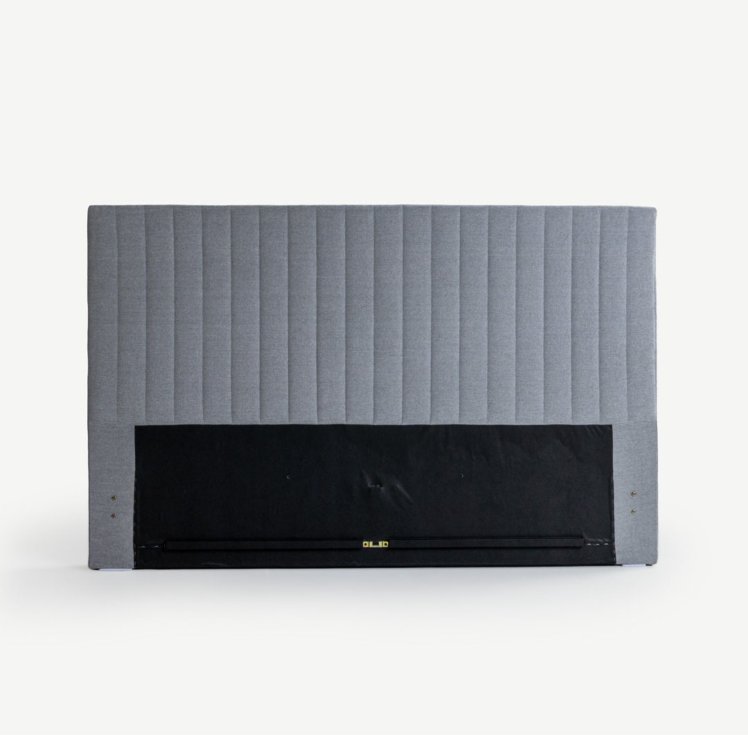 Yeema Striped Headboard 180x200cm Grey