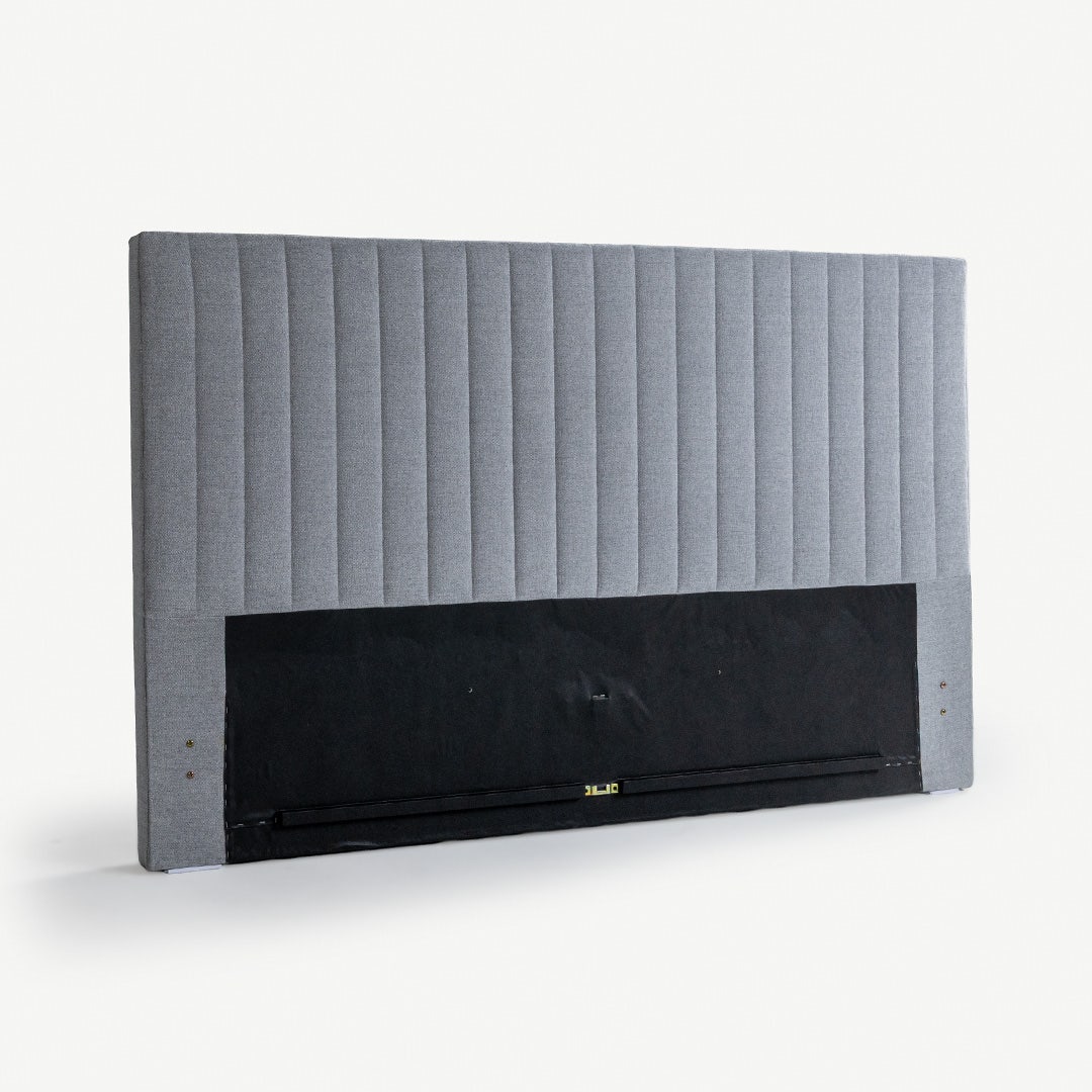 Yeema Striped Headboard 180x200cm Grey