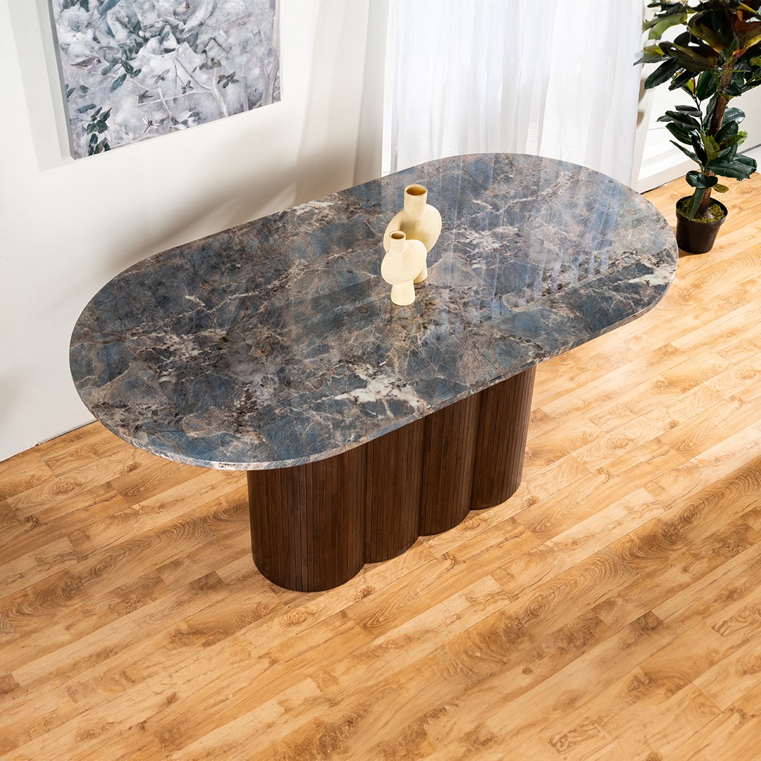 Yulan 6 Seater Island Dining Table Multi