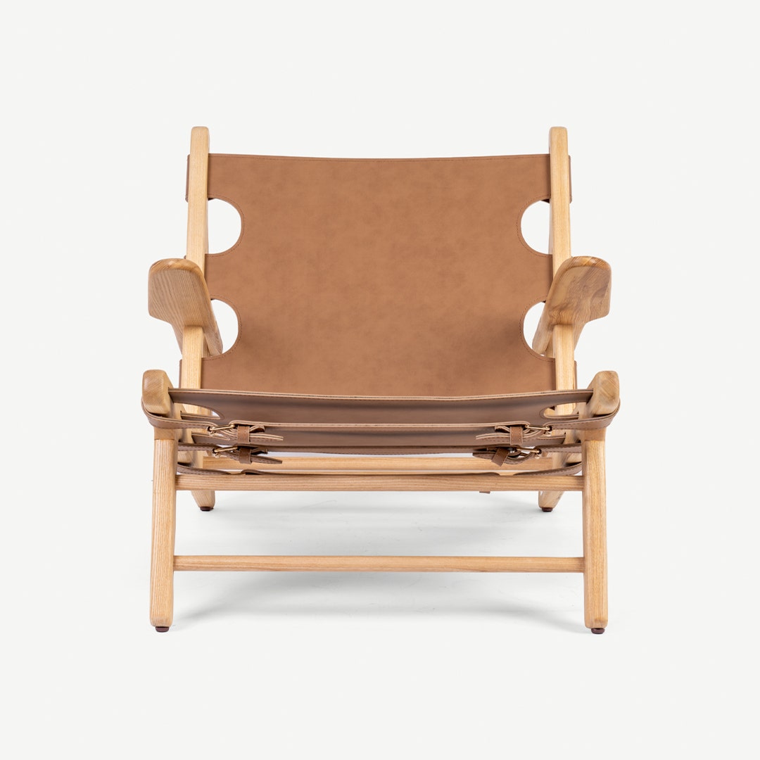 Brown accent chair top