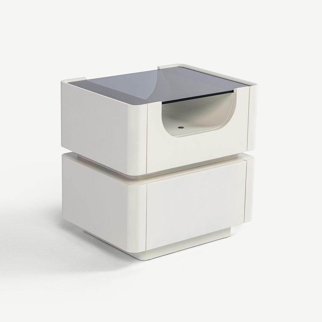 Zorie Bedside Table with LED Beige