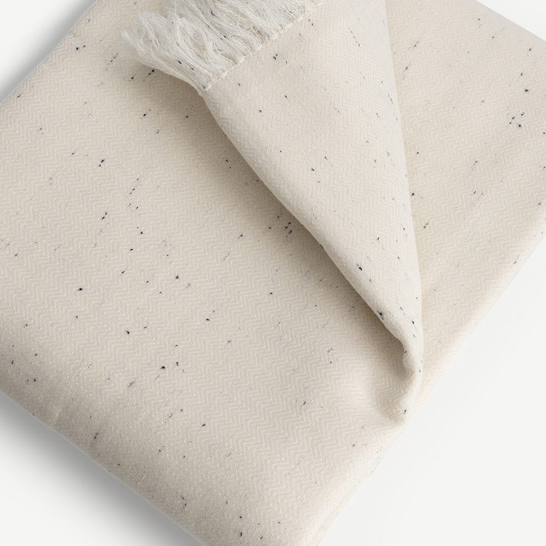 Zorion Textured Throw - Ivory